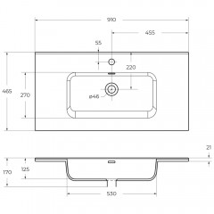 Раковина мебельная BelBagno BB900ETL