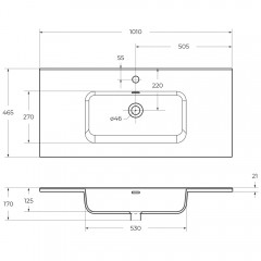 Раковина мебельная BelBagno BB1000ETL