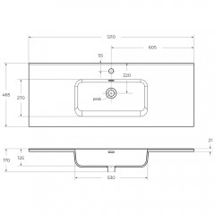 Раковина мебельная BelBagno BB1200ETL