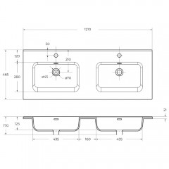 Раковина мебельная BelBagno BB1200-2-ETL