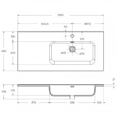 Раковина мебельная BelBagno BB1000ETL-R