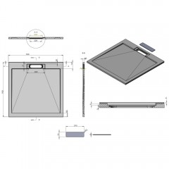 Поддон из искусственного камня Esbano ESP-LX90W