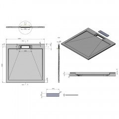 Поддон из искусственного камня Esbano ESP-LX100G