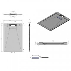 Поддон из искусственного камня Esbano ESP-LX128W