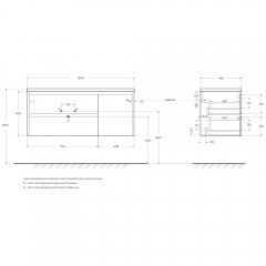 Тумба под раковину BelBagno Kraft 120 rovere tabacco KRAFT-1200-2C-1A-SO-RT-L