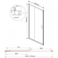 Душевая дверь Vincea Garda VDS-1G145CLB