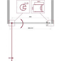 Душевая дверь BelBagno Uno UNO-B-1-60-CH-Cr