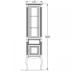 Пенал Opadiris Лаура 45 L белый матовый Z0000012756