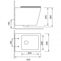 Унитаз подвесной SantiLine SL-5007LG безободковый