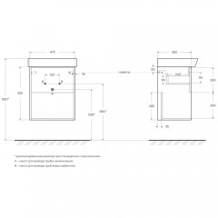 Тумба под раковину BelBagno Neon 50 pino bianco NEON-500-1C-SO-PB