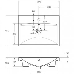 Раковина мебельная BelBagno BB-0320-60-LVB