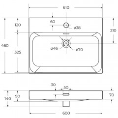 Раковина мебельная BelBagno BB-8078-60