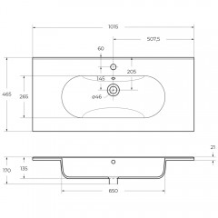 Раковина мебельная BelBagno Love LOV-1000-LVB