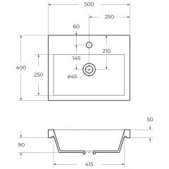 Раковина мебельная BelBagno BB-500-PM-LVB