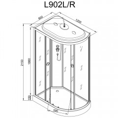 Душевая кабина Dto L902L