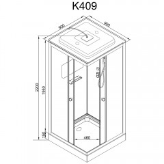 Душевая кабина Dto K409S