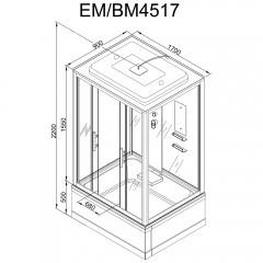 Душевая кабина Dto EM4517