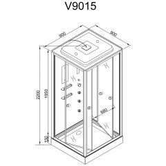 Душевая кабина Dto V9015