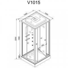 Душевая кабина Dto V1015