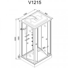 Душевая кабина Dto V1215