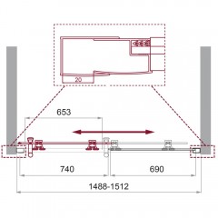 Душевая дверь BelBagno Uno UNO-195-BF-1-150-P-Cr