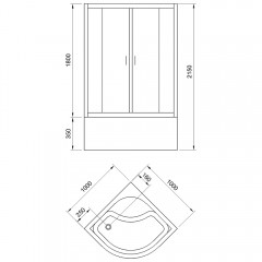 Душевая кабина Royal Bath Fato RB100CK-M-BL