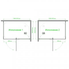 Душевое ограждение Royal Bath RB8120HPVD-T-BL