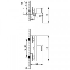 Смеситель для душа AQUAme Asti AQM6413CR