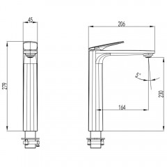 Смеситель для раковины AQUAme Imola AQM6714BG