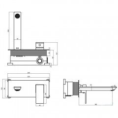 Смеситель для раковины встраиваемый AQUAme Savona AQM6815CR