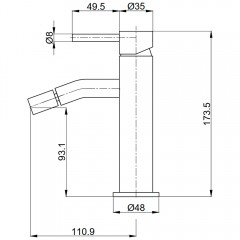 Смеситель для биде AQUAme Siena AQM6216GM