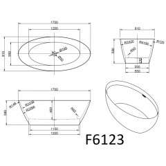 Ванна акриловая Frank F6123 black/black