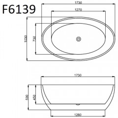 Ванна акриловая Frank F6139 white