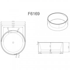 Ванна акриловая Frank F6169 white