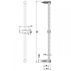 Душевая штанга AQUAme AQM8202B