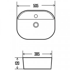 Раковина накладная AQUAme AQM5002