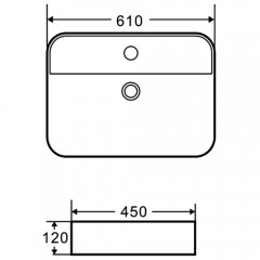 Раковина накладная AQUAme AQM5003