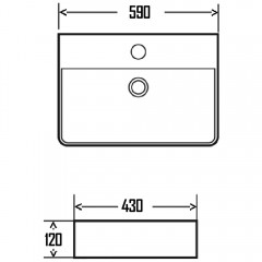 Раковина накладная AQUAme AQM5004