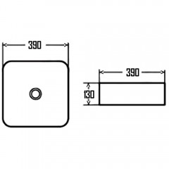 Раковина накладная AQUAme AQM5011MB