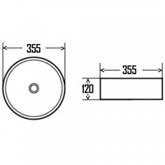 Раковина накладная AQUAme AQM5012MB