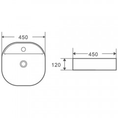 Раковина накладная AQUAme AQM5013