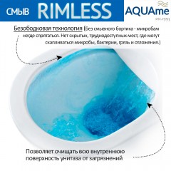 Унитаз AQUAme AQM1001+AQM1101 безободковый