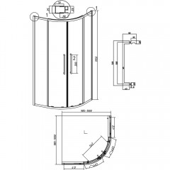 Душевое ограждение Grossman Cosmo 301.K33.02.1010.21.00