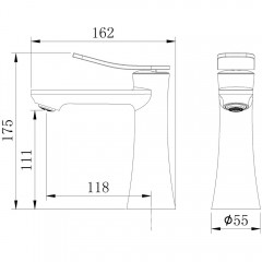 Смеситель для раковины Grossman Advans 510.K35.09.100