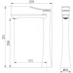 Смеситель для раковины Grossman Advans 520.K35.09.100