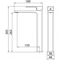 Смеситель для раковины Grossman Style 520.K35.05.100