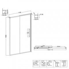 Душевая дверь Niagara Nova NG-34-L11CHGR