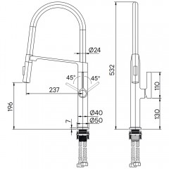 Смеситель для кухни Paulmark Barrel Ba214029-BS