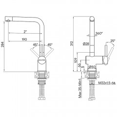 Смеситель для кухни Paulmark Spring Sp212067-GM