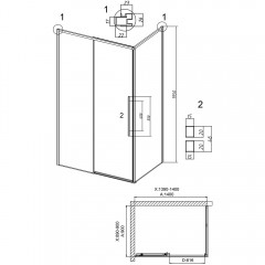 Душевое ограждение Grossman Galaxy 120.K33.01.1490.21.00